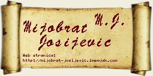 Mijobrat Josijević vizit kartica